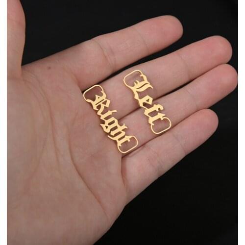 Customized Name Shoe-buckle Personalized Jewelry Stainless Steel Nameplate Buckie Gold Charm Fashion Bijoux For Girl Gift