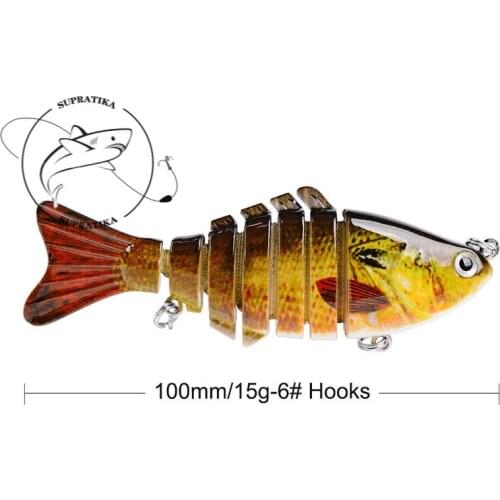 15.5G/10CM Artificial Wobblers 7Segments Fishing Lures Hard Lure Diving depth 1.5-3m Bionic Multi-Section Plastic Fishing Bait