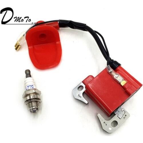 IGNITION COIL for 43cc 47cc 49cc Mini Quad Pocket Dirt Bike ATV 2-Stroke Engine part with L7T spark plug