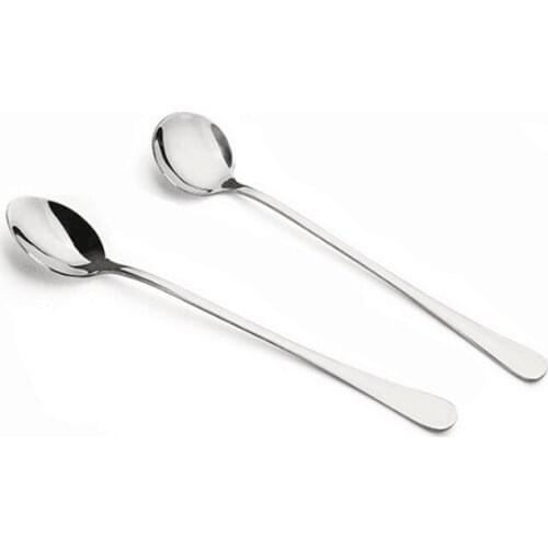 Creative lengthened stainless steel spoon Stir Coffee Dessert Ice cream Spoon