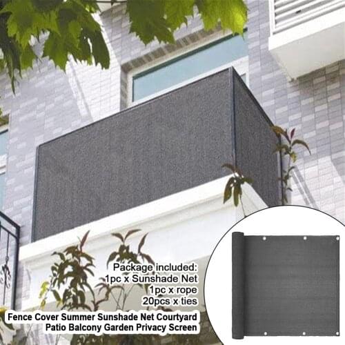 Fence Cover Privacy Screen Sewing Buckle Breeze With Ties Courtyard Patio Balcony Garden Wind Sunshade Net Outdoor Awning Summer
