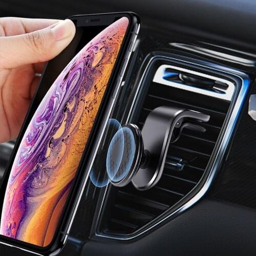Magnetic Car Phone Holder Stand for Iphone11 Universal Air Outlet Metal Magnetic Navigation Car Bracket 360 Degree Rotation