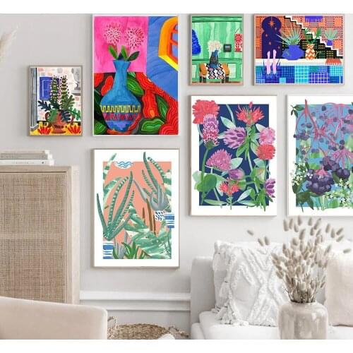 Mexico Cactus Aloe Canvas Painting Vintage Plants Posters and Prints Wall Art Picture for Living Room Home Decoration Cuadros