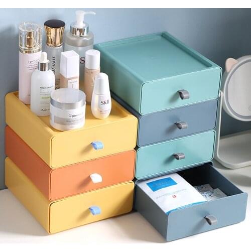 Desktop Stackable Organizer Drawer Storage Box Makeup Organizer Cosmetic Sorting Box Desktop Storage And Organization