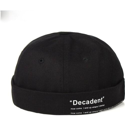 New Fashion Hip Hop Hat Without Brim for Men Women Melon Landlord Hat Black Wine Red Navy White Beanies Hooligan Skullies