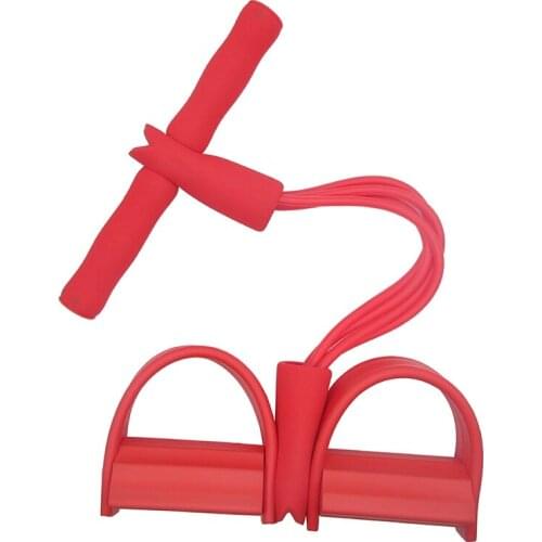Red Newly Fitness Elastic Sit Up Pull Rope Abdominal Exerciser Home Sport Equipment Pull Convenient Rope Pedal Ankle Puller Indo