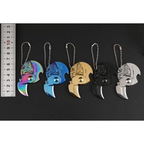 Creative Mini Stainless Steel Coin Knife Home Portable Fruit Knife Stainless Steel Folding Paratroopers Outdoor Survive Knives