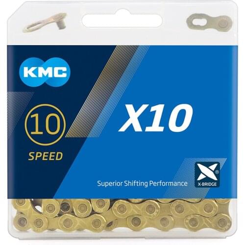 Original KMC X10 Bike Chain 10 Speed X10EL X10.93 Mountain Bike Bicycle Chain With Magic Button For Road MTB Crankset Bike Parts