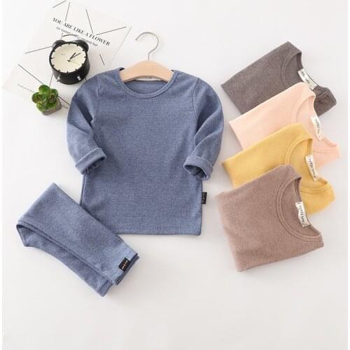 Autumn Winter Children Sleepwear 1-6 Years Girls & Boys Pajamas Sets 2Pcs Pajama Tops And Pants Set Kids Nightwear For Girls