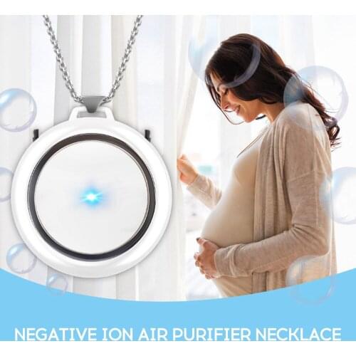 Necklace Hanging Portable Mini Car Air Purifier Mini Auto Car Fresh Air Purifier Oxygen Bar Negative Ion Vehicle Air Purifier