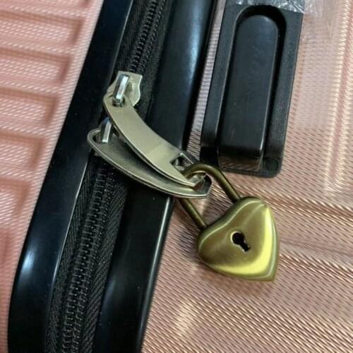 Drop Shipping High Quality Heart Shaped Padlock With 2 Keys Notebook Diary Lock for Handbag Luggage Belt Suitcase Locks Hardware