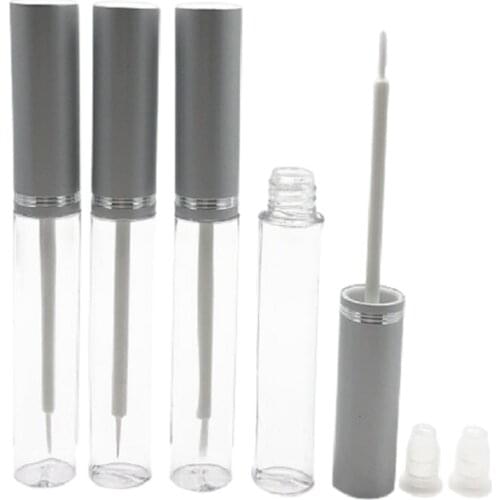 3ML Empty Eyeliner Tube Glue Eye Lash Vials Cosmetic VE Oil Tube Refillable Eyelash Growth Liquid Container with Aluminum Lid