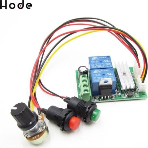 PWM DC Motor Speed Controller Regulator Control Forward Backward Reversible Switch DC 6V 9V 12V 24V 3A With Button Switch