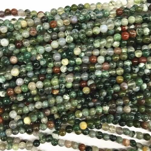 Multicolor Indian Agates Round Beads Natural Stone Onyx Carnelian Loose Beads for Jewelry Making DIY Bracelet Making 15"A244