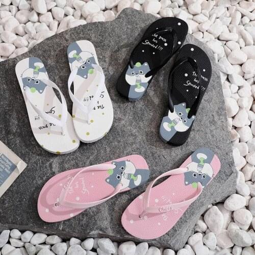 Summer New Style Flip Flops Cute Outer Wear Womens Sandals Non-slip Beach Shoes Fashion Casual Womens Slippers
