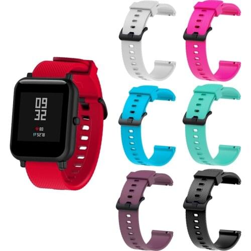 20MM for Xiaomi Huami Amazfit Bit Lite Youth Watch Accessories Watch Strap for Amazfit Silicone Sport Replacement Band Bracelet