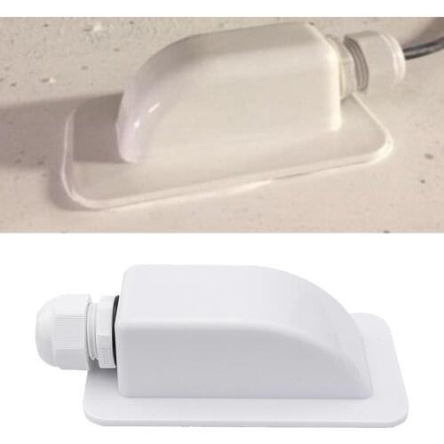 ABS Solar Panel Yacht Stand Roof Duct Cable Entry Gland Box Waterproof Motorhome Boats Dustproof Universal White