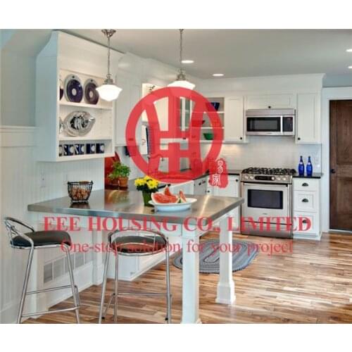 Modern elegant solid wood kitchen cabinet with excellent design and quality shipping by sea