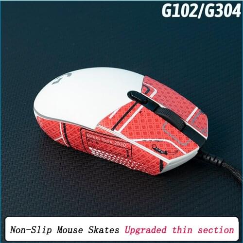 BTL DIY Handmade Non Slip Suck Sweat Mouse Lizard Skin Sticker Grips Skates for Logitech GPRO G102 G304 Without Mouse