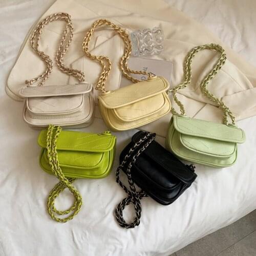 Crossbody Bags For Women Luxury Bolsas Korean Summer Quality Soft PU Leather Fashion Chain Designer Female Shoulder Bag 2021 New