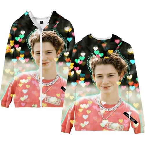 Payton Moormeier Merch Zip Up Hoodie Women Men 3D Print Social Media Stars Long Sleeve Funny Zipper Hooded Sweatshirt Outerwear