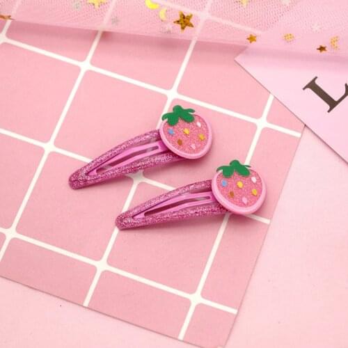 2PCS New Cute Candy Colors Fruit BB Clips Hairpins Girls Hair Accessories Children Headwear Baby Hair Clips Headdress