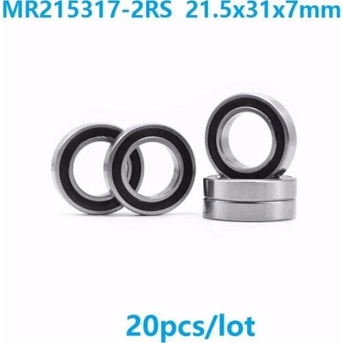 20pcs MR215317-2RS MR215317RS MR215317 2RS 21.5x31x7 mm deep groove ball bearing for bicycle bottom bracket bearing 21.5*31*7