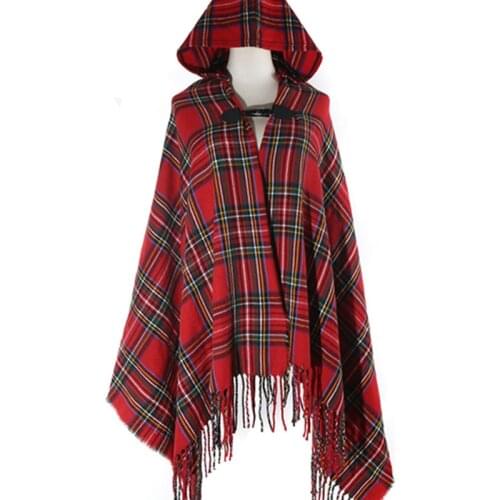 2021 Winter Ethnic Scarf Blanket Knitted Hooded Scarf Pashmina Ponchos and Capes Infinity Scarf Girls Cloak Cashmere Hat Shawl