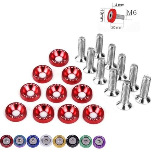 6MM Moto Screws for Honda Suzuki Yamaha Motorbike Nut Bolts License Plate Bracket Installation Fixing Motorcycle Car Screws