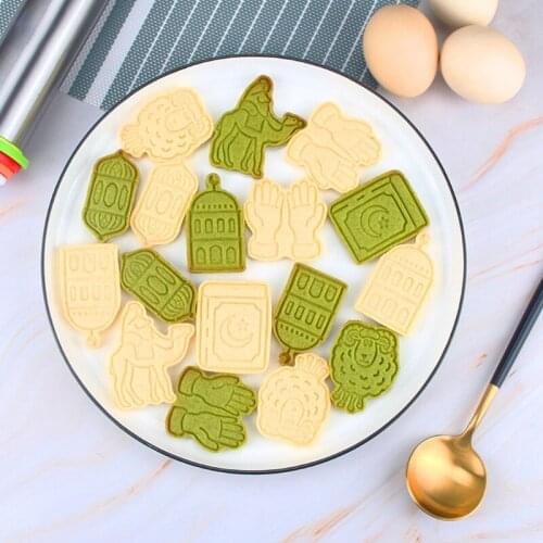 6 Pcs Ramadan Decoration Cookie Cutters Set Eid Mubarak Element Biscuit DIY Mold Cake Baking Tools Islamic Muslim Decor W3JE
