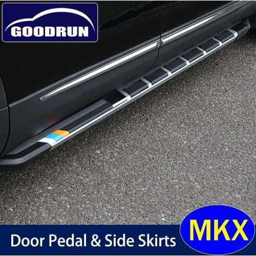 Body Side Skirt For Lincoln MKX Universal Car Side Step Bumper Lip Running Board Electric Pedal Extensions