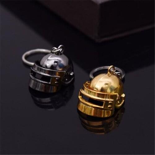Game Playerunknowns Battlegrounds Keychain Special-Forces Level 3 Adjustable Helmet Metal Prop 3D Pendant PUBG Keyring Souvenir