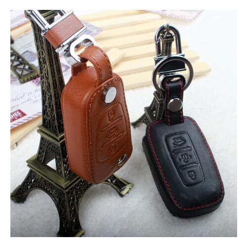 For Soul Sportage R Sorento genuine leather car remote control key cover case