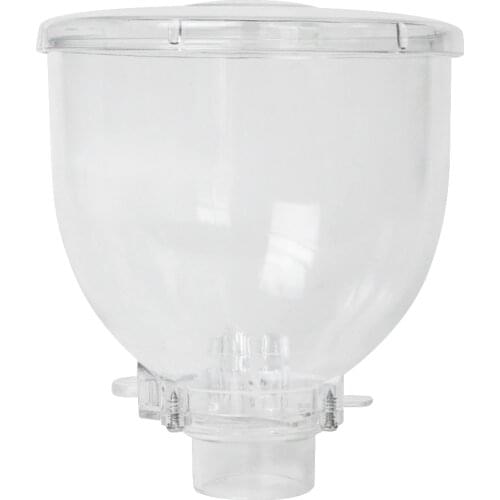 Coffee grinder part plastic Hopper Transparent with prevent Jump and block function 250g 3.5cm hole size