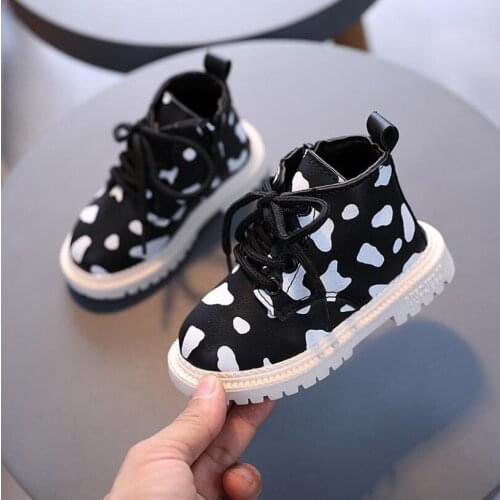 Children Shoes Boots for Child Martin Boots for Boys PU Leather Waterproof Winter Kids Snow Shoes Girls Boots Size 21-30