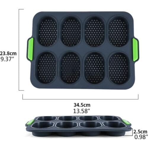 Baking Mould for Silicone Muffins and Buns, Muffin and Baguette Moulds X7YD