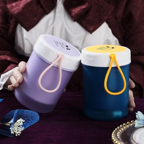 Stainless Steel Insulation Soup Cup Student Breakfast Cup Microwaveable Children To Share Soup Porridge Milk Cup Heat Insulation