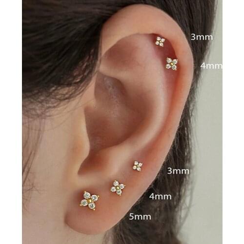 Butterfly Stud Earrings Delicate Small Temperament Bow-Knot Zircon Ear Stud Fashion Jewelry