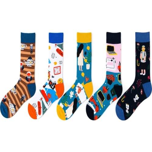 Coffee & Cups, watering flowers, miscellaneous flowers, computers & sewing machines, cats, funny funny creativ sock C73