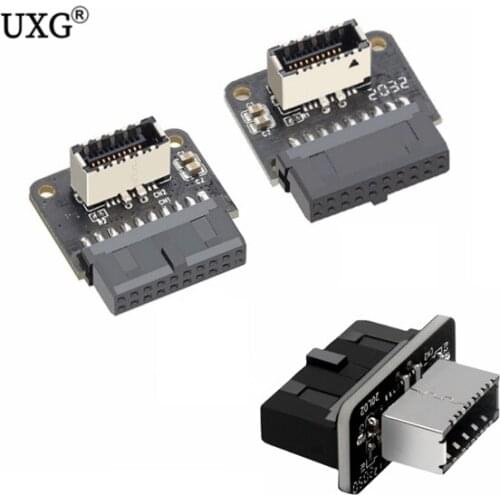 Motherboard USB3.019P/20P to TYPE-E 90 degree adapter chassis front TYPEC plug-in port