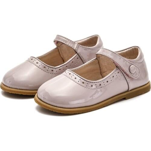 Girls flat fashion dress shoes quality school shoes for girls patent leather girls shoes