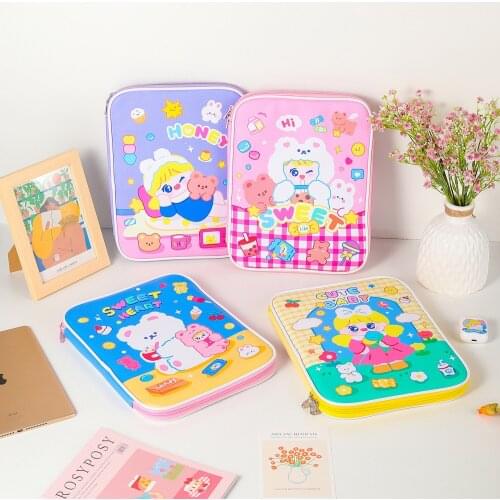 Bentoy Milkjoy 10.2 10.5 11inch Mac ipad Case Soft Shockproof Pen Pocket Holder Cute Korea Fashion iPad Bags For Travel Business