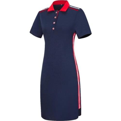 2020 New Spring Autumn Women Plus Size 6XL Short Sleeves Polo T Shirt Top Medium length Stripe Bodycon Midi Pencil Dress Female