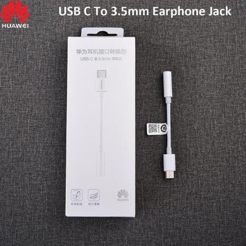 Original Huawei Type C Audio Cable USB-C To 3.5MM Earphone Jack AUX Adapter For Mate 20 30 40 Pro Honor 30 V30 Pro 30S Nova 8SE