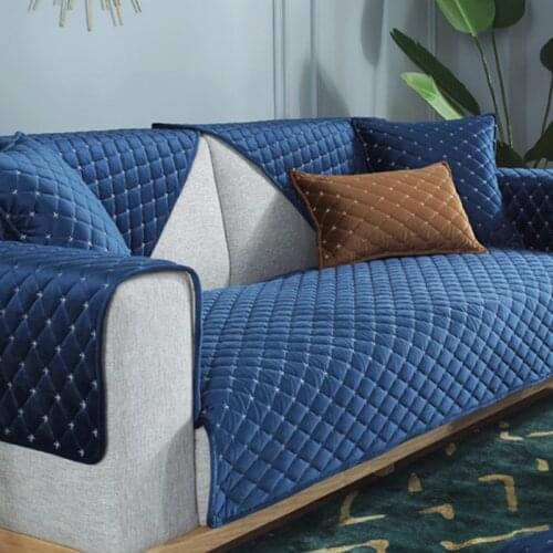 Plush Solid Color Sofa Covers for Living Room Crystal Velvet Sofa Cover Modern Non-slip Corner Sofa Towel Couch Covers for Sofas