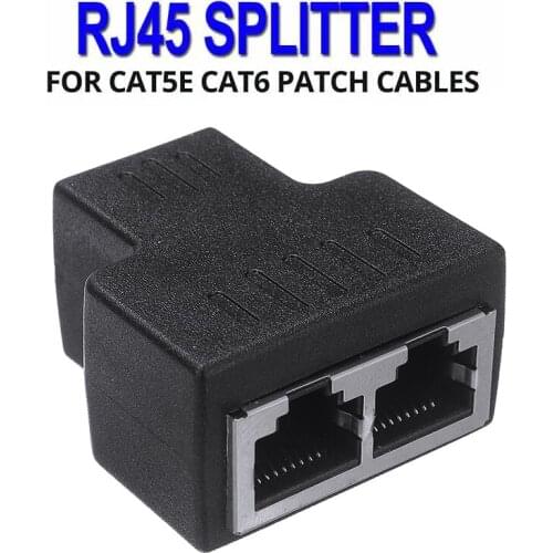 Mini Durable RJ45 1 to 2 Ways Splitter Double Connector Adapter Ports For Tablet PC Laptop Docking Stations Cable Accessories