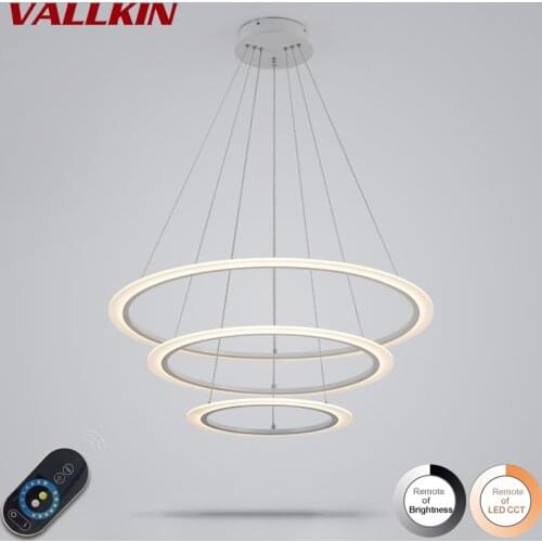 LED Simple Pendant Lights Lamp For Dining Room DIY Dimmable Circle Acrylic Lustre Pendant Light Pendant Hanging Ceiling Fixtures