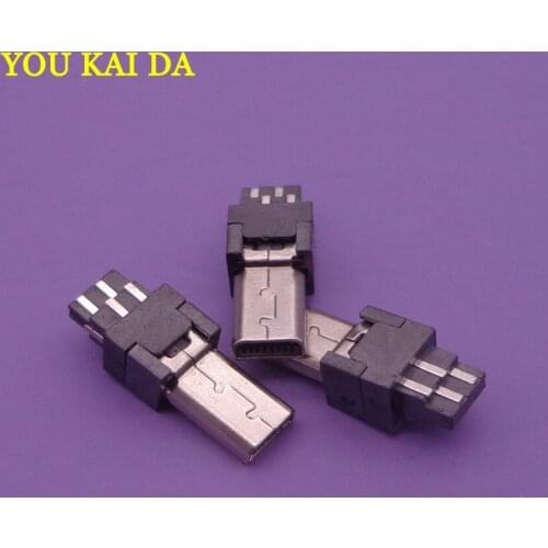 20pcs Micro USB Connector For DIY Welding Type Tail Charging port REPAIR Mobile Phone socket Type B Male Plug Wire Solder