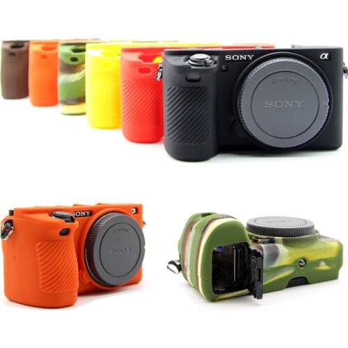 Rubber Silicone Case camera bag protector shell for Sony A6500 A6000 A5000 A5100 ILCE-6500 ILCE-6000 protector cover ultra light