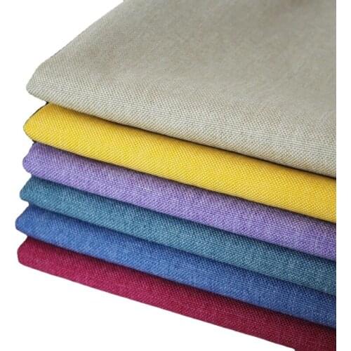 Width 59inch Thick Cotton Linen Upholstery Sofa Fabric Cushion Tablecloth Plain Soft DIY Dust-Proof Material By the Yard